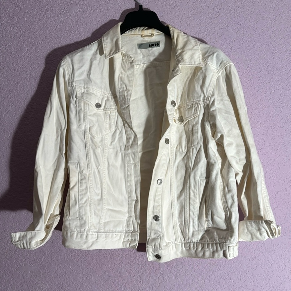 Topshop White Denim Jacket